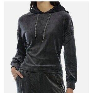UGG Velvet Fleece Long Sleeve Pullover Coordinating Belen Hoodie SZ M Black
